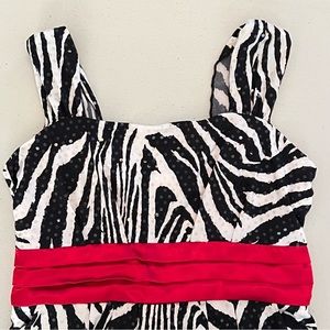 2-hip Girl size 12 Holiday Party Christmas Fancy Dress black white red sparkly